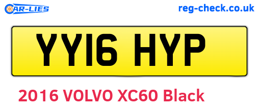 YY16HYP are the vehicle registration plates.