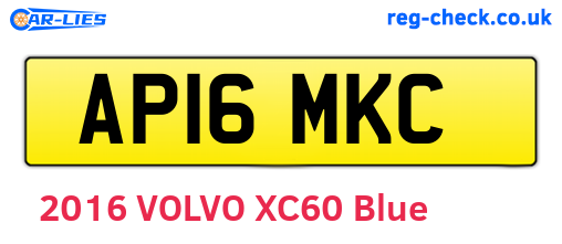 AP16MKC are the vehicle registration plates.