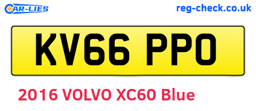 KV66PPO are the vehicle registration plates.