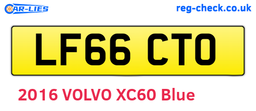 LF66CTO are the vehicle registration plates.