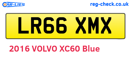 LR66XMX are the vehicle registration plates.