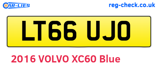 LT66UJO are the vehicle registration plates.
