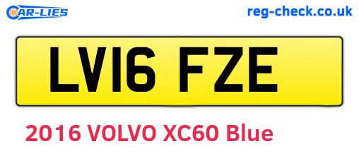 LV16FZE are the vehicle registration plates.