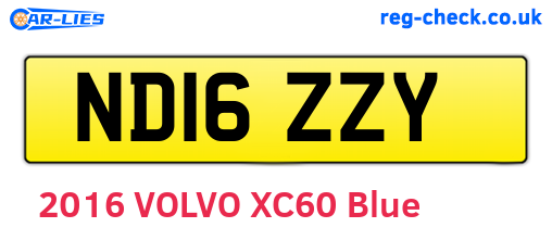 ND16ZZY are the vehicle registration plates.