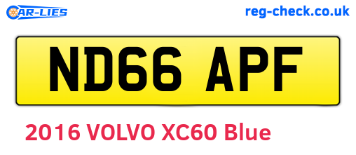 ND66APF are the vehicle registration plates.