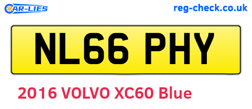 NL66PHY are the vehicle registration plates.