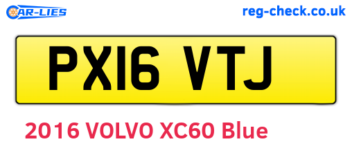 PX16VTJ are the vehicle registration plates.