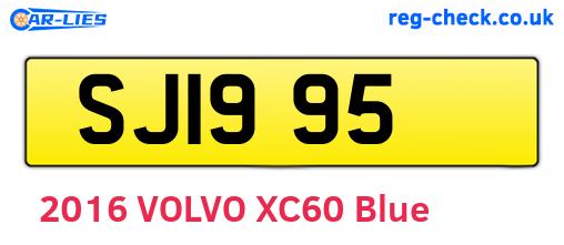 SJ1995 are the vehicle registration plates.