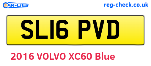 SL16PVD are the vehicle registration plates.