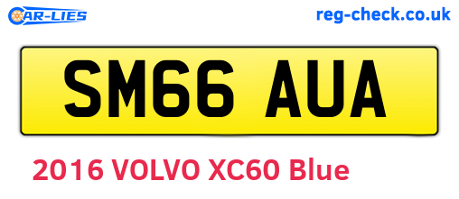 SM66AUA are the vehicle registration plates.