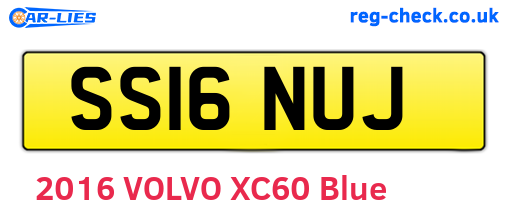 SS16NUJ are the vehicle registration plates.