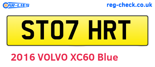 ST07HRT are the vehicle registration plates.