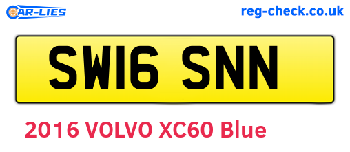 SW16SNN are the vehicle registration plates.