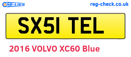SX51TEL are the vehicle registration plates.