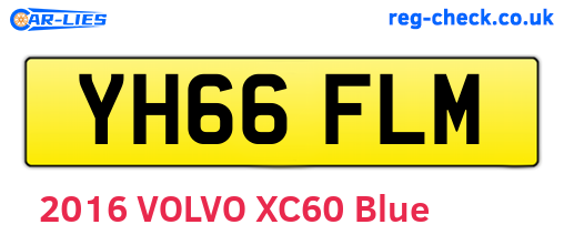 YH66FLM are the vehicle registration plates.