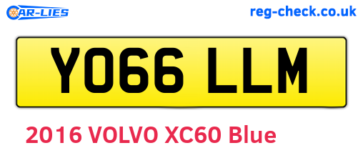 YO66LLM are the vehicle registration plates.