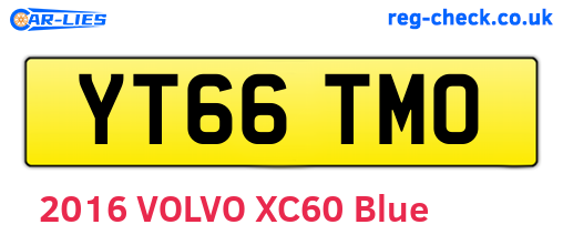 YT66TMO are the vehicle registration plates.