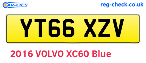YT66XZV are the vehicle registration plates.