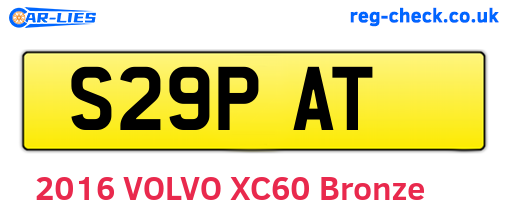 S29PAT are the vehicle registration plates.