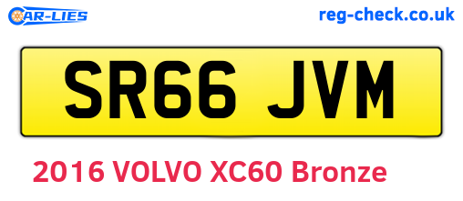 SR66JVM are the vehicle registration plates.