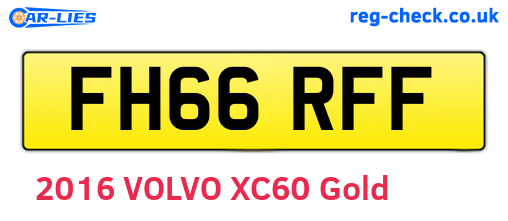 FH66RFF are the vehicle registration plates.