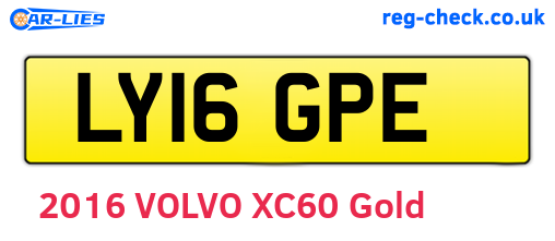 LY16GPE are the vehicle registration plates.