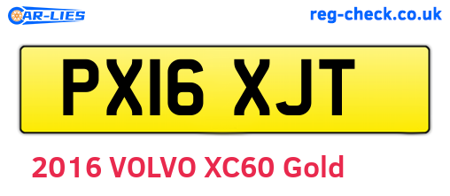 PX16XJT are the vehicle registration plates.