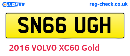 SN66UGH are the vehicle registration plates.