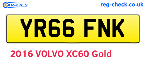 YR66FNK are the vehicle registration plates.
