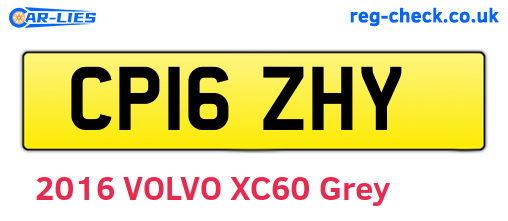 CP16ZHY are the vehicle registration plates.