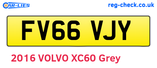 FV66VJY are the vehicle registration plates.