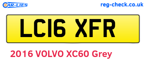 LC16XFR are the vehicle registration plates.
