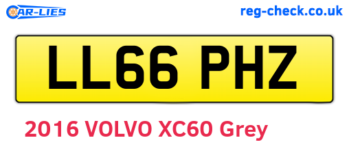 LL66PHZ are the vehicle registration plates.