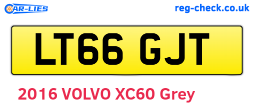 LT66GJT are the vehicle registration plates.