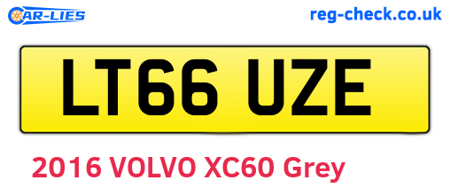 LT66UZE are the vehicle registration plates.