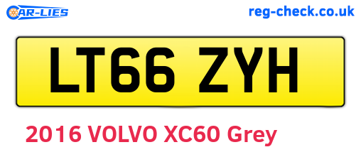 LT66ZYH are the vehicle registration plates.