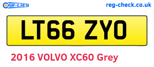 LT66ZYO are the vehicle registration plates.