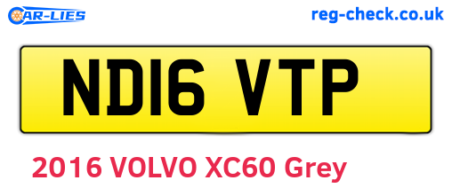 ND16VTP are the vehicle registration plates.