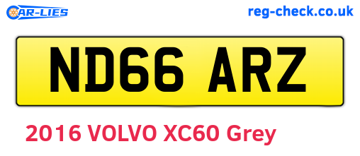 ND66ARZ are the vehicle registration plates.