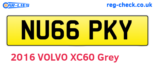 NU66PKY are the vehicle registration plates.
