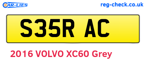 S35RAC are the vehicle registration plates.
