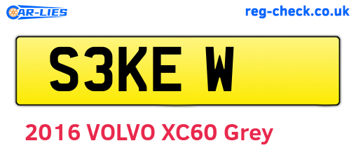 S3KEW are the vehicle registration plates.