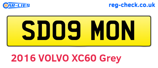 SD09MON are the vehicle registration plates.