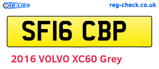 SF16CBP are the vehicle registration plates.