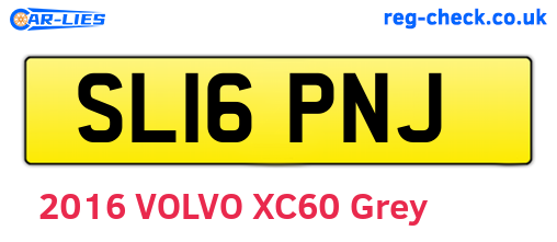 SL16PNJ are the vehicle registration plates.