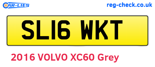 SL16WKT are the vehicle registration plates.