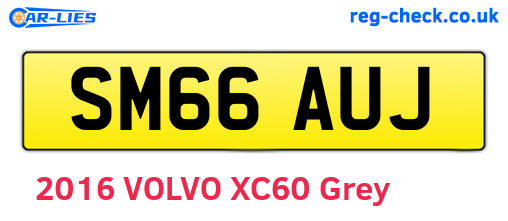 SM66AUJ are the vehicle registration plates.