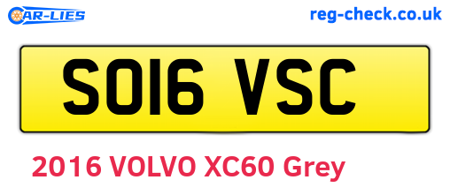 SO16VSC are the vehicle registration plates.