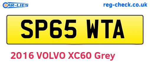 SP65WTA are the vehicle registration plates.