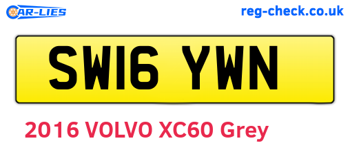 SW16YWN are the vehicle registration plates.